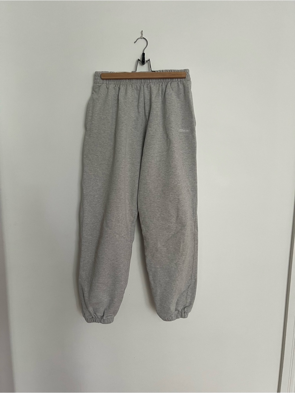 Jjjjound Grey Sweatpants with Subtle White Logo